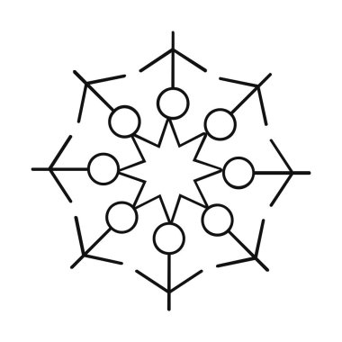Beyaz üzerine el çizimi kar taneleri çizimi