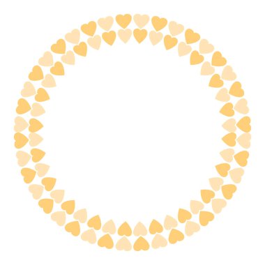 El çizimi kalp kenarlığı ve çerçeve beyaz arkaplan