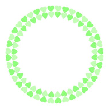 El çizimi kalp kenarlığı ve çerçeve beyaz arkaplan