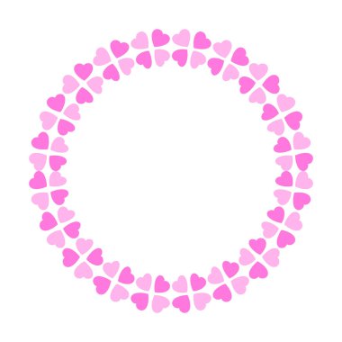 El çizimi kalp kenarlığı ve çerçeve beyaz arkaplan