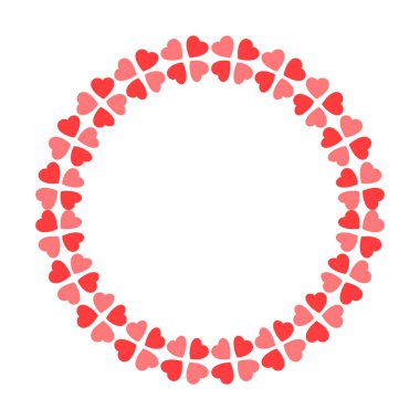 El çizimi kalp kenarlığı ve çerçeve beyaz arkaplan