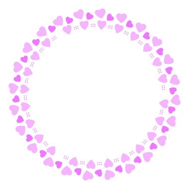 El çizimi kalp kenarlığı ve çerçeve beyaz arkaplan