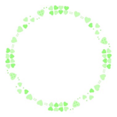 El çizimi kalp kenarlığı ve çerçeve beyaz arkaplan