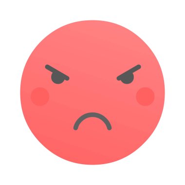 Beyaz arkaplandaki duygu simgesi