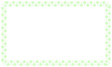 El çizimi kalp kenarlığı ve çerçeve beyaz arkaplan