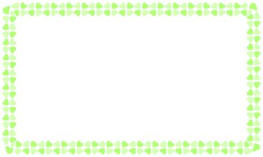 El çizimi kalp kenarlığı ve çerçeve beyaz arkaplan