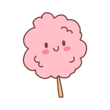 Beyaz üzerine el çizimi kawaii yemek çizimi