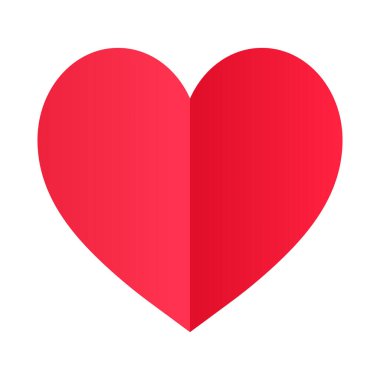 Beyaz arka plan üzerinde izole kağıt kalp