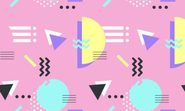 Düz tasarımda geometrik şekiller arka plan