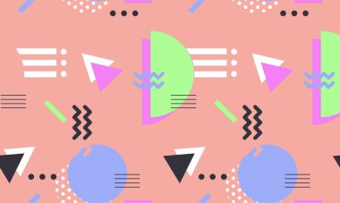 Düz tasarımda geometrik şekiller arka plan