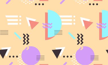 Düz tasarımda geometrik şekiller arka plan