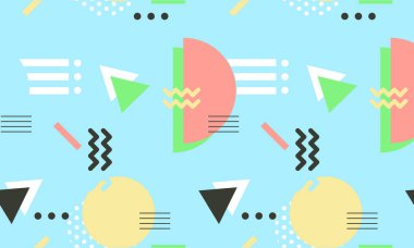 Düz tasarımda geometrik şekiller arka plan