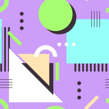 Düz tasarımda geometrik şekiller arka plan