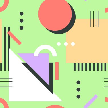 Düz tasarımda geometrik şekiller arka plan