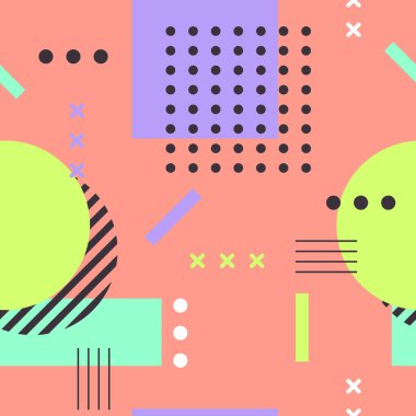 Düz tasarımda geometrik şekiller arka plan