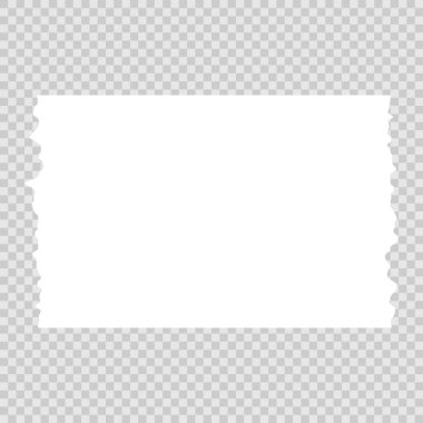 Saydam arkaplanda yırtık kağıt parçası tasarımı