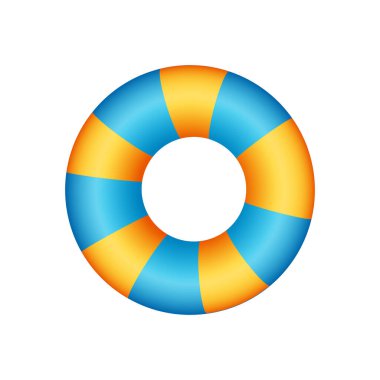 Yüzme halkası Beyaz üzerinde şişirilebilir renk şamandırası