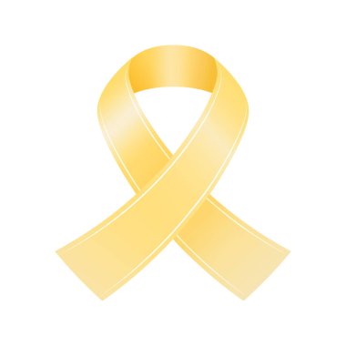 Beyaz arka planda gerçekçi kanser kurdelesi