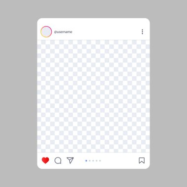 Şeffaf arkaplanı olan Instagram iletisi