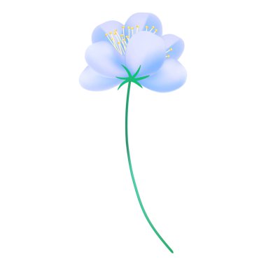 Beyaz arkaplanda gerçekçi kiraz çiçeği çizimi