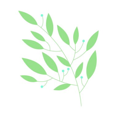 Şablon oluşturma elementleri için organik yapraklar