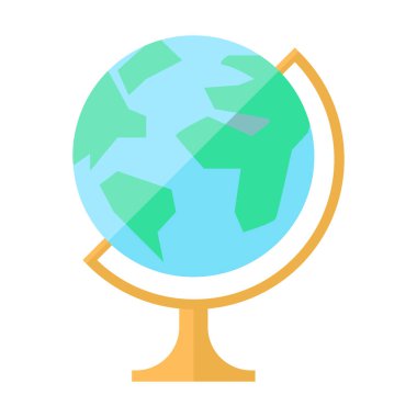 Dünya haritası simgesi beyaza izole edilmiş tasarım