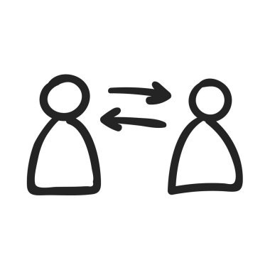 Kişisel risk uzaklık simgesi basit sosyal kulbu salla