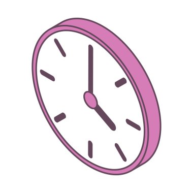 Beyaz arkaplanda duvar saati izole edildi