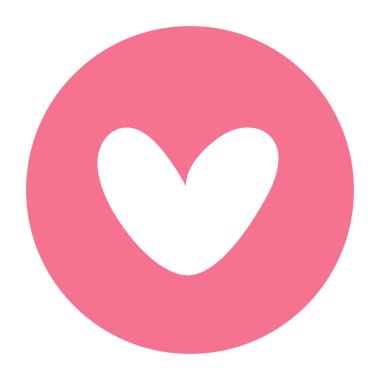 hand drawn heart illustration on white background, heart symbol design