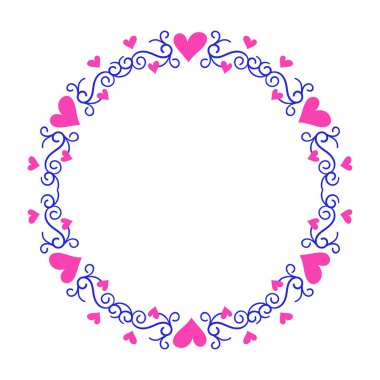 El çizimi kalpler sınır ve çerçeve tasarımı