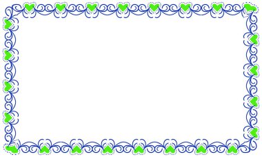 El çizimi kalpler sınır ve çerçeve tasarımı