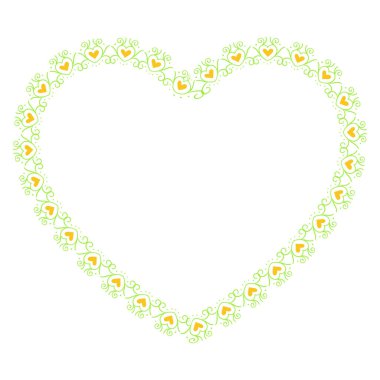 El çizimi kalpler sınır ve çerçeve tasarımı