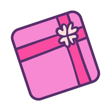 Beyaz arkaplanda hediye kutusu resmi