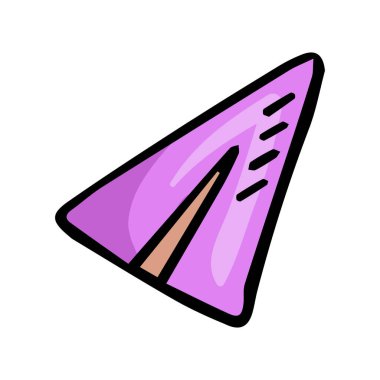 Kağıt Uçak Uçan Çizgi Filmi beyaz arka planda