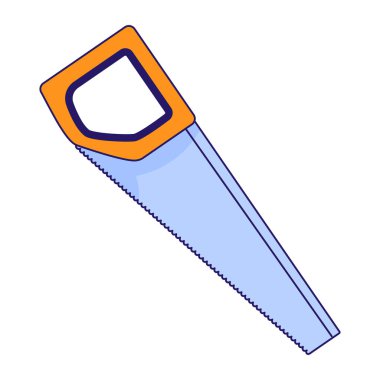 Uygulamalar ve web siteleri düz stili için Demir Testere marangozluk aracı simgesi