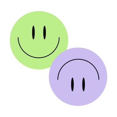 El çizimi retro Smiley emoji çizimi