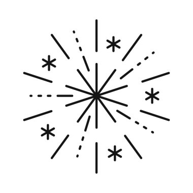 Beyaz arkaplanda el çizimi güneş patlaması