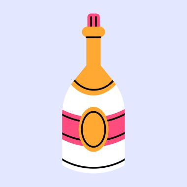 Çömlek göbekli şişe ikonu Karikatür çizimi göbekli şişe