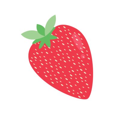 Beyaz arkaplan simgesinde çilek meyvesi izole