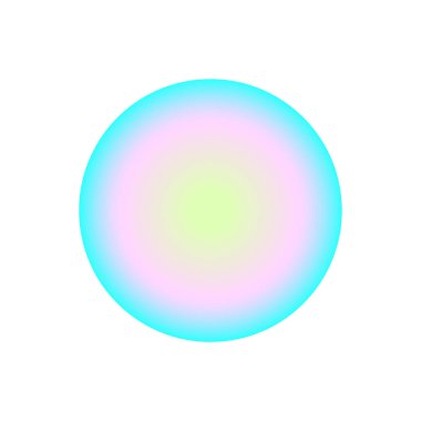 Beyaz üzerine renkli yuvarlak eğimli element