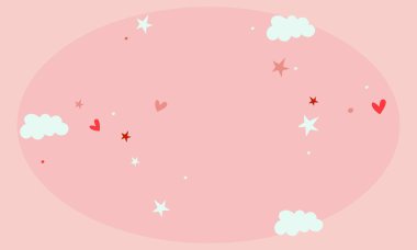 Sevimli estetik soyut arkaplan afişi