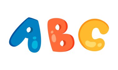 Karalama harfleri ABC harfleri. Okula dönüş alfabesi.