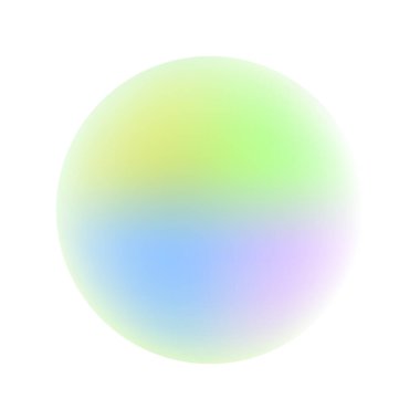 Beyaz arkaplanda gradyan yuvarlak geometrik şekil