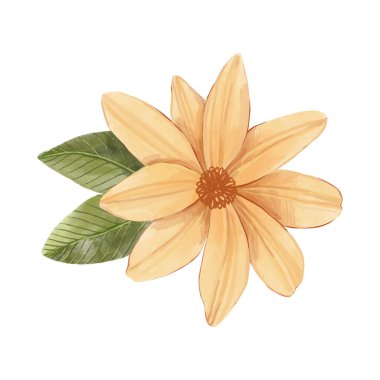 beyaz üzerine suluboya ile boyanmış çiçekler