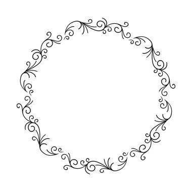 El çizimi düz tasarım kalpler sınır ve çerçeve