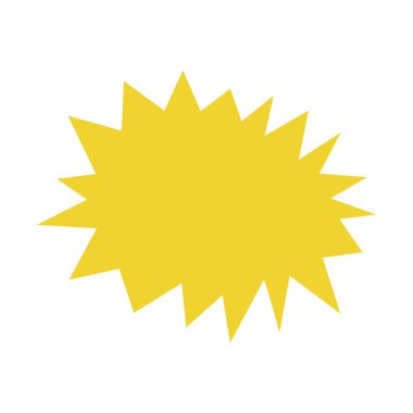 Beyaz arkaplanda basit bir komik konuşma balonu