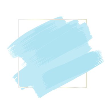 Suluboya lekeli basit altın çerçeve