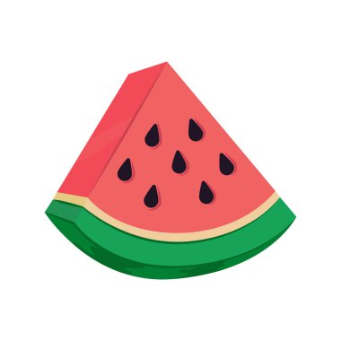 Beyaz üzerine karpuz meyve simgesi çizimi