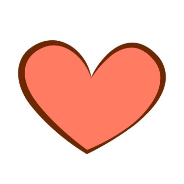 Beyaz arkaplanda elle çizilmiş kalp karalama çizimi