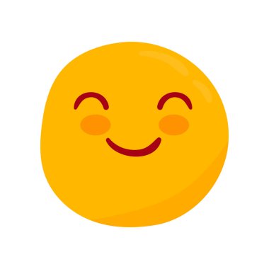 Beyaz arkaplanda el çizimi emoji çizimi